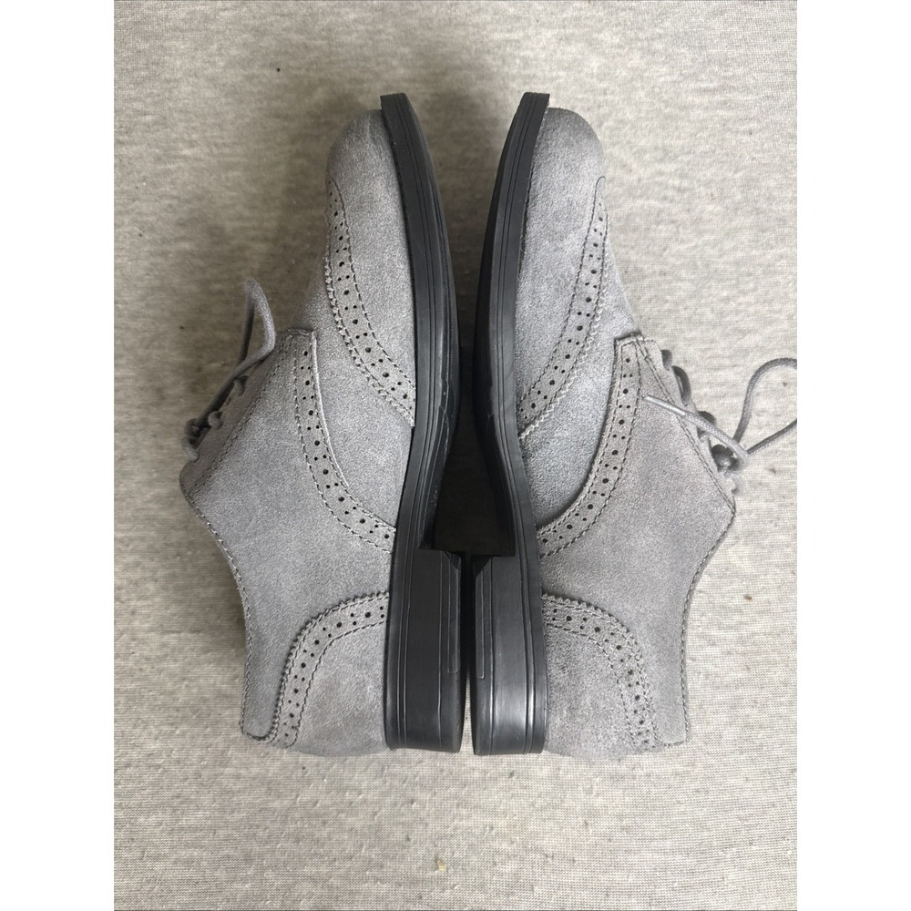 Sam Edelman 8.5M Womens Gray Leather Suede Irving Oxford Lace-up Shoes - Picture 7 of 12